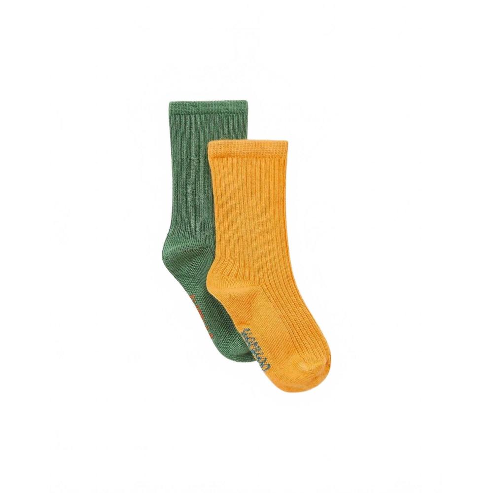 NEW BONTON kid's ribbed socks in mellow yellow